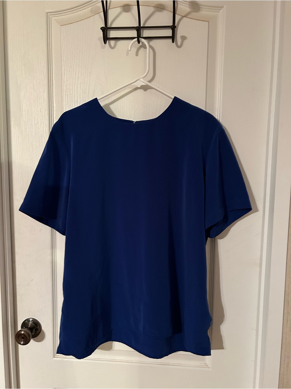 Notations Royal Blue Short Sleeve Blouse